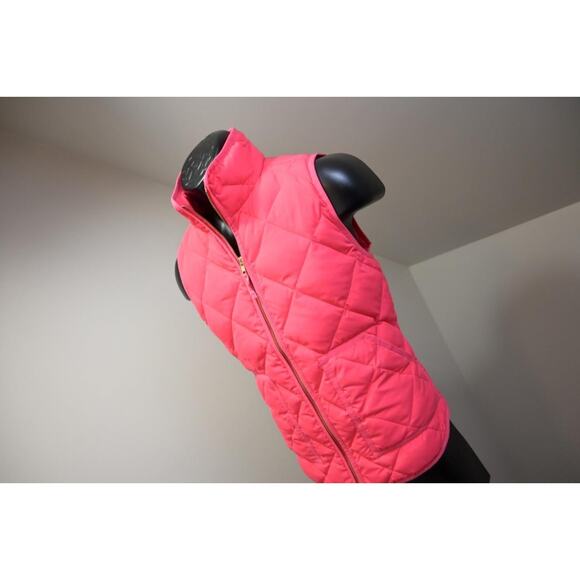 J Crew Puffer Vest Down Waterfowl Pink Full Zip Performance Womens Sz Small - Picture 2 of 9